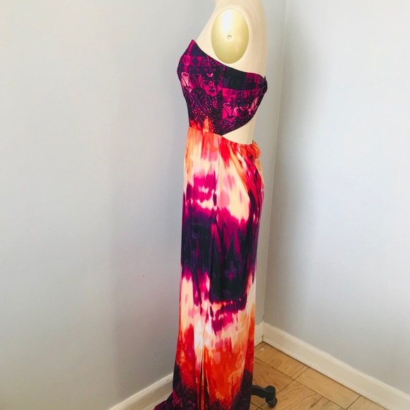 Venus Strapless Tie Dye Maxi Dress - Picture 2 of 7
